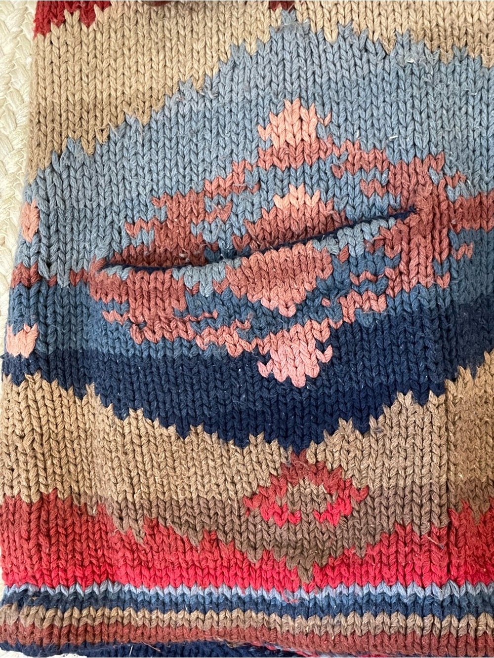 Vintage Ralph Lauren Multicolor Southwestern Shawl Collar Cardigan - Picture 5 of 14